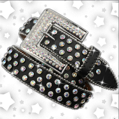 Luxury Rhinestone Belt – Diamond Crystal Studded Fashion Pin Buckle Belt for Women, Stylish Jeans Decoration