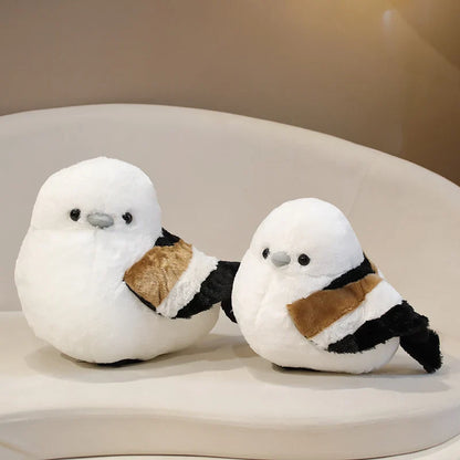 Cartoon Long-Tailed Tit Plush Toy – Cute Round Bird Stuffed Animal for Kids, Girls & Boys Gifts