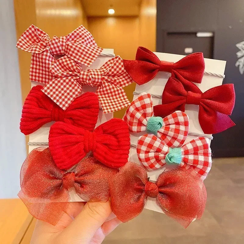 10 Pcs Baby Girl Flower Hair Bands Set – Cute Colorful Soft Scrunchies Ponytail Holders for Kids