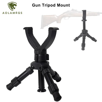 Portable Adjustable Rifle Tripod — Gun Support Monopod for Hunting & Outdoor Practice