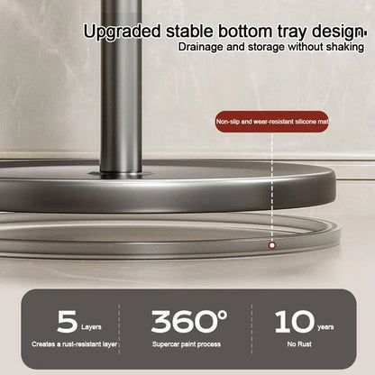 Rotating Kitchen Utensil Stand — 8-Hook Countertop Organizer for Cooking Tools