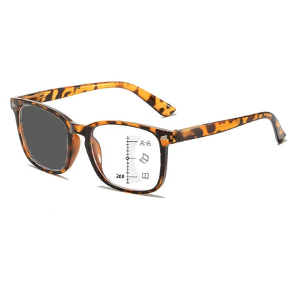 2024 Photochromic Anti-Blue Reading Glasses – Multifocal Presbyopic Eyewear with Intelligent Dual Light for Near & Far Vision