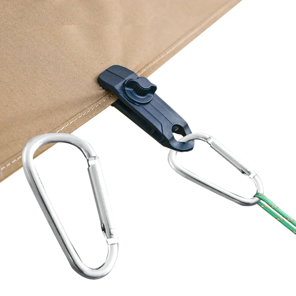 10PC Heavy Duty Awning Clamp Tarp Clips: Lock Grip Fasteners for Outdoor Camping - Pool, Tent, Bungee Cord Tightening