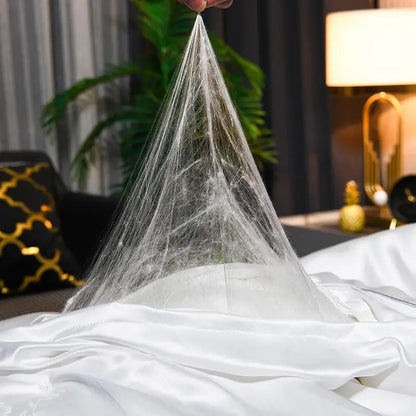 100% Mulberry Silk Handmade Comforter – Winter Warmth, Spring & Autumn Blanket, Thickened Single/Double Quilt for Home & Hotel