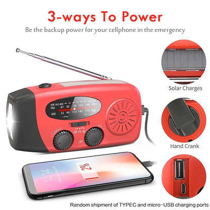 STONEGO Mini Portable Radio — Handheld Rechargeable Digital FM Radio with USB/TF MP3 Player, Speaker Device for On-the-Go Use