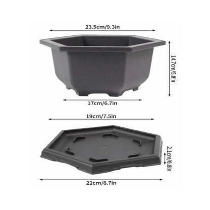 Purple Clay Succulent Plant Pots – Outdoor Garden Bonsai Planters, Rectangular & Square