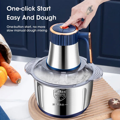 5L Electric Meat Grinder – 304 Stainless Steel Food Crusher & Multifunctional Vegetable Chopper for Baby Food