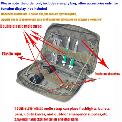 MOLLE Medical Utility Pouch - EMT Tactical Emergency Pack for Camping Hunting EDC Multi-Tool Gear Accessories