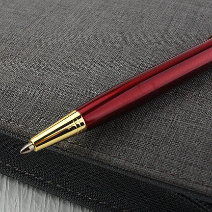 Luxury 0.7mm Metal Rollerball Pen – Blue Ink Gold Steel Signature Pen for Office & School Writing