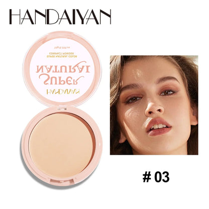 8-Color Matte Pressed Face Powder – 24H Oil Control, Full Coverage Waterproof Setting Foundation