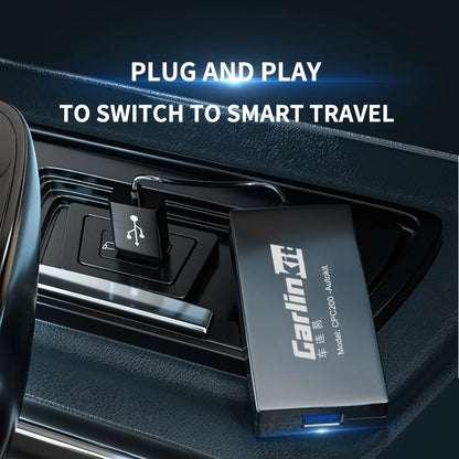 CarlinKit Wireless CarPlay Adapter — USB Dongle for Android Auto, MirrorLink, Waze & Spotify Car Multimedia