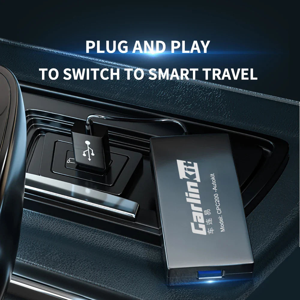 CarlinKit Wireless CarPlay & Android Auto USB Adapter – Wireless Dongle for Car Multimedia, MirrorLink, Waze & Spotify