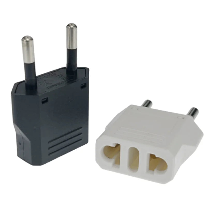 Mini Power Plug Adapter - Converts CN, UK, EU to US, AU - Suitable for America, Russia, Australia, Korea Travel - 4.0mm/4.8mm, 6A 125V