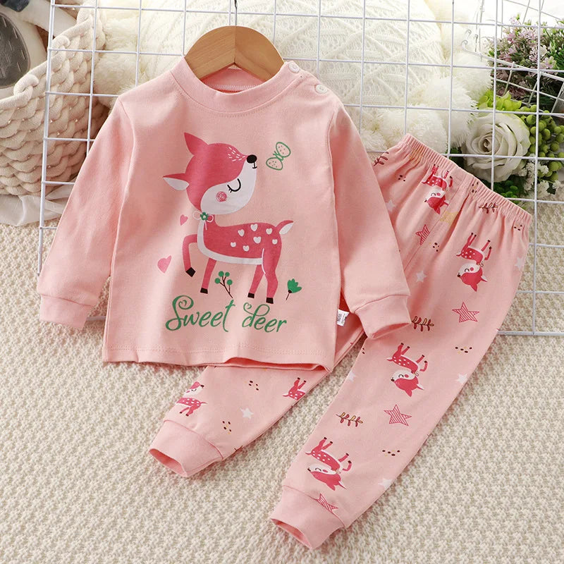 Spring Baby Girl Clothes Set – Cotton Minnie Toddler Tops & Pants, Soft Newborn Infant Outfit