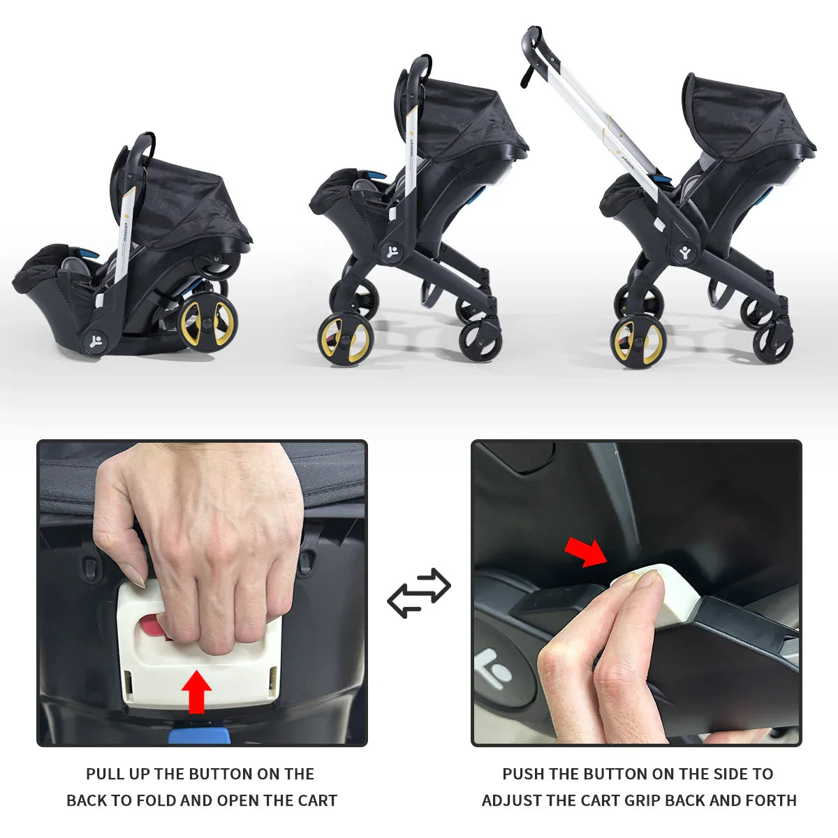 Portable Foldable Baby Stroller — Bidirectional Wagon for Easy Travel