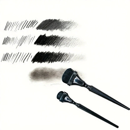 Black Rendering Brush for Watercolor, Charcoal & Pastel – Durable Art Brush for Embossing & DIY Scrapbooking