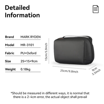 Portable Tech Pouch Organizer Case: Storage Bag Gadget Bag for Travel