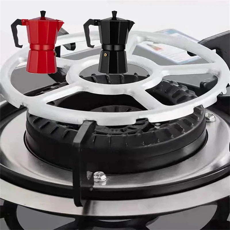 Simmer Ring Safe Stovetop Reducer - Portable Gas Stove Support for Camping - Durable Steel Coffee Maker Shelf - Practical Accessories