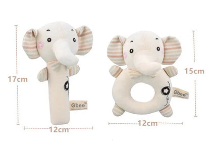 Baby Plush Rattle Crib Mobile – Cartoon Animal Bed Bell Toys for 0-12 Months, Infant Toddler Early Educational Newborn Gift