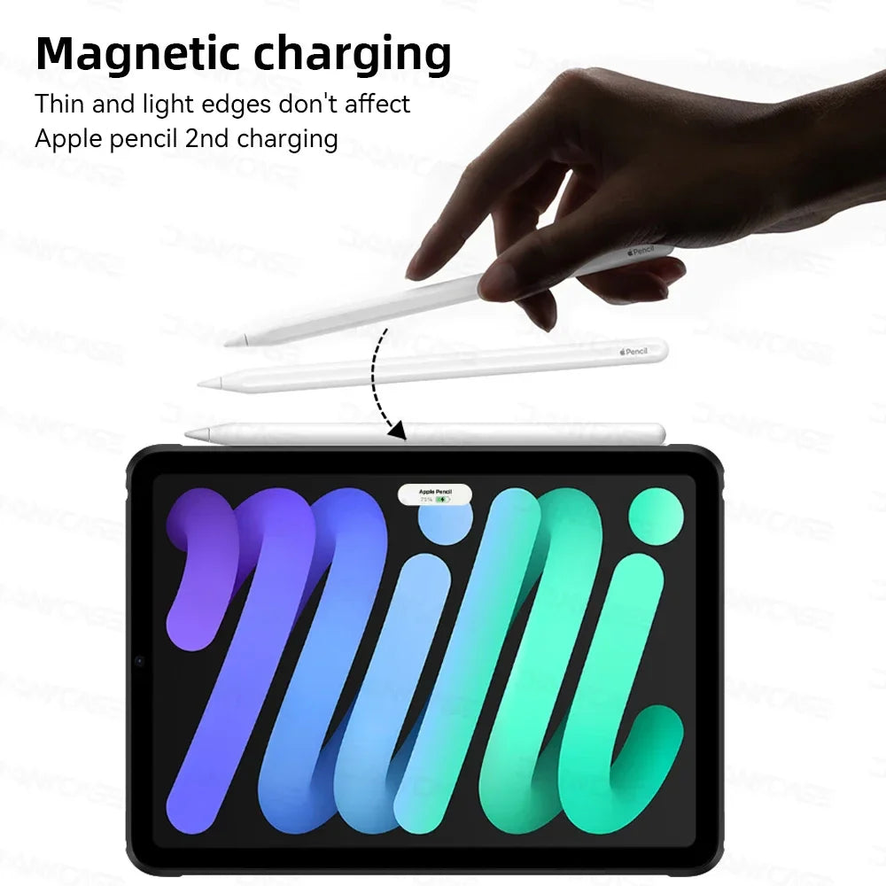 Transparent Silicone Case for iPad Pro 11, 10.2 9/8/7 Gen, 9.7 5/6 Gen, Air 4/5 10.9, Mini 4/5/6