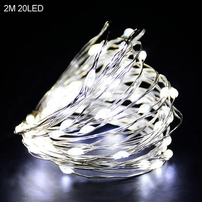 2M 20LED Santa Claus & Snowflake Light String – Christmas Decoration for Home, Xmas Tree, Kids Gift, and New Year 2025