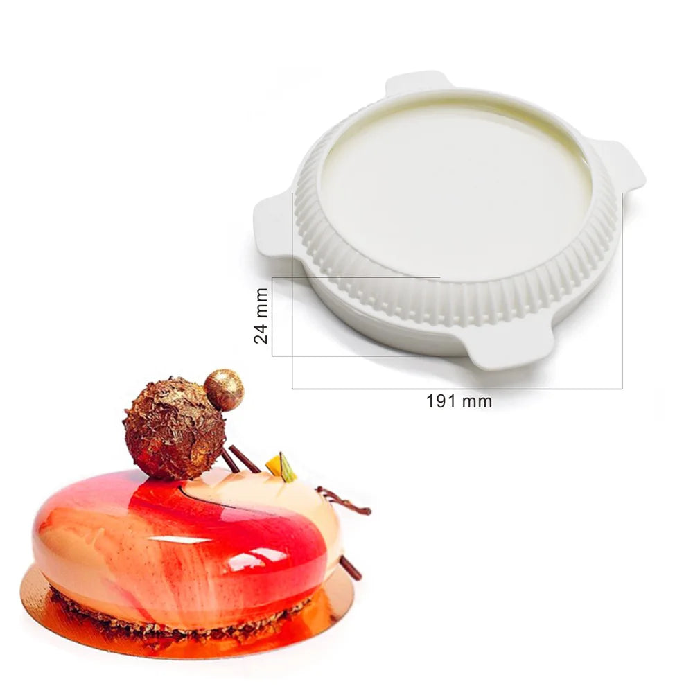 Round Corrugated Big Flower Silicone Mousse Cake Mold – Taiji French Dessert Baking & Chocolate Pudding Tool