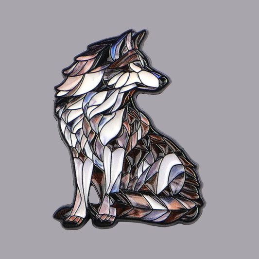 Cool Wolf Enamel Lapel Pin – Forest Animal Badge for Hats, Clothes & Backpacks, Decorative Jewelry Accessories Gift for Friends