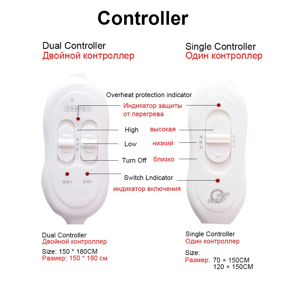 Electric Blanket 110-220V – Smart Control Heated Blanket for Winter, Electric Heating Carpet & Mat