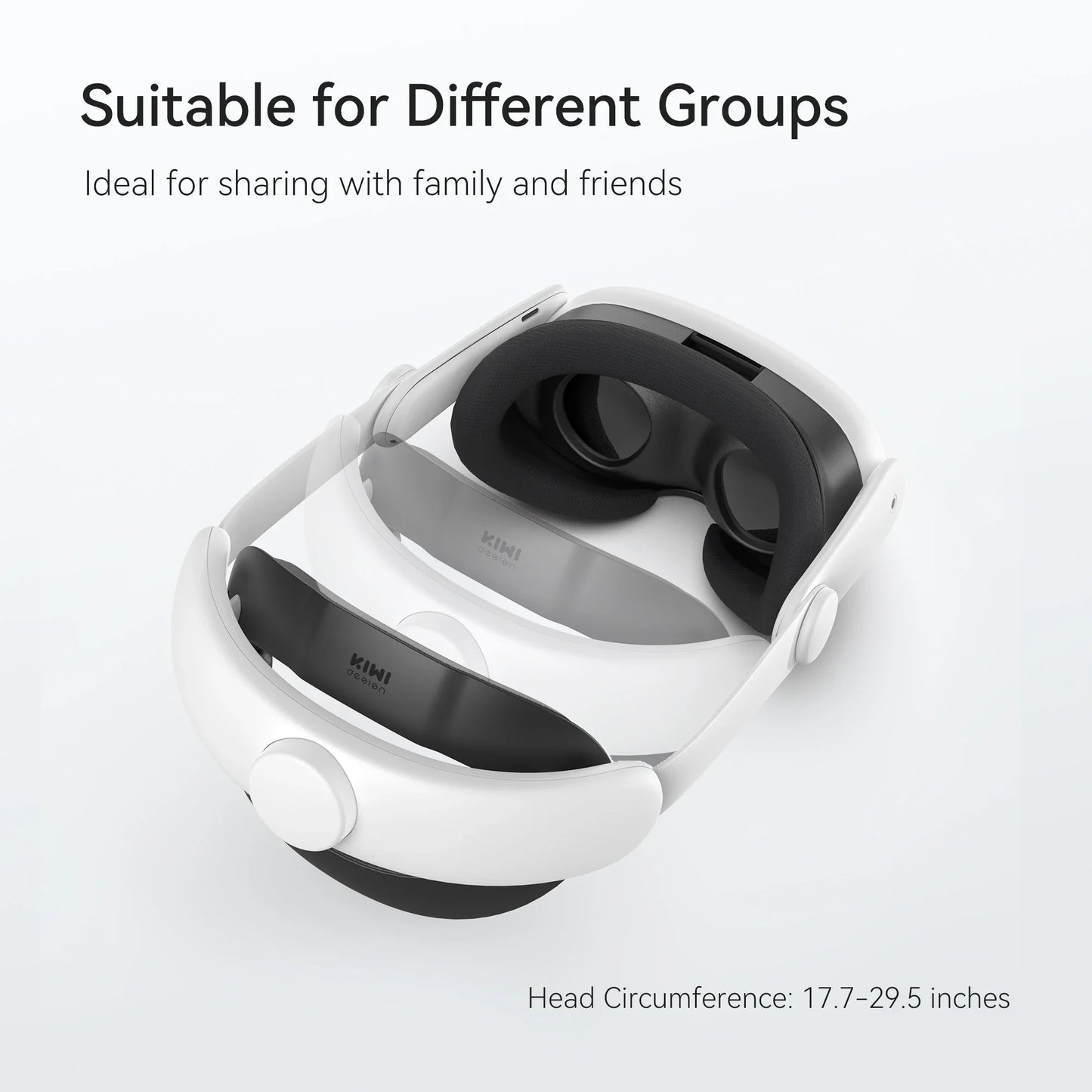 KIWI Design Comfort Adjustable Head Strap: Compatible with Quest 3 Elite Strap Replacement for Enhanced Support - VR Accessories