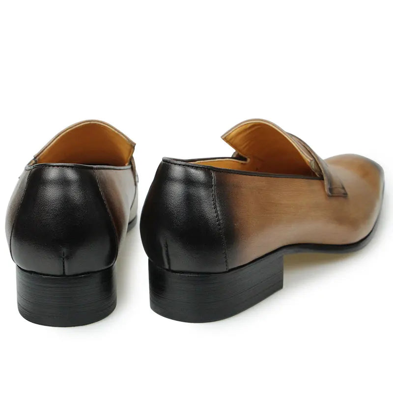 Men’s Luxury Cowhide Loafers - Comfortable Wear-Resistant Leather Office & Formal Dress Shoes