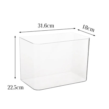 Transparent PET+ABS Fish Tank with Lid – Drop-Resistant Hydroponic Turtle Aquarium for Home