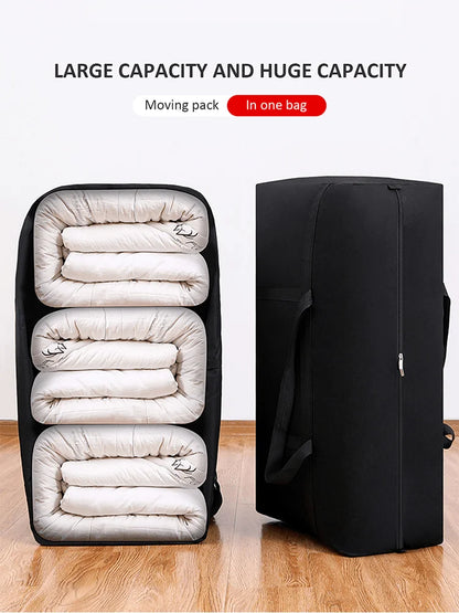 Black Oxford Cloth Moving Bag - Luggage Storage Bag for Home Organization and Travel Packaging