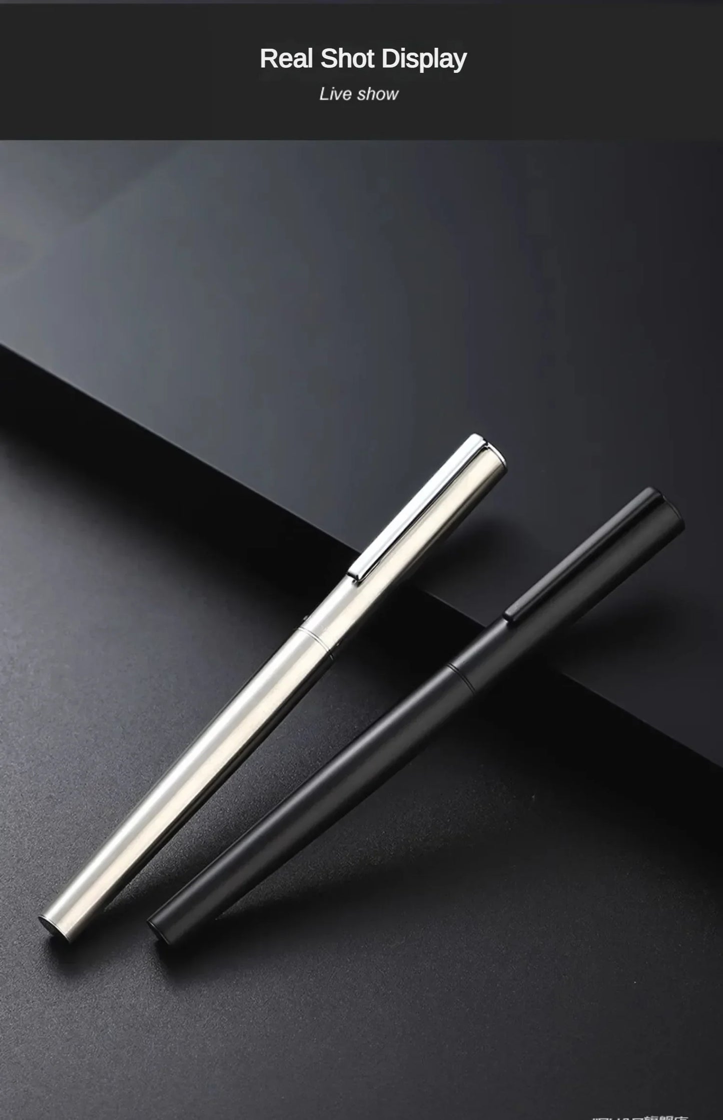 Jinhao 35 Fountain Pen — All-Steel Luxury EF/F Nib for Calligraphy, Writing, Office & School Supplies