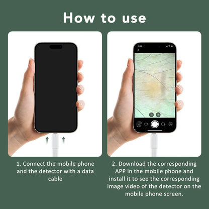 Wireless Dermatoscope Skin Analyzer — 1000X WiFi Magnifier for Scalp & Facial Skin Diagnostics