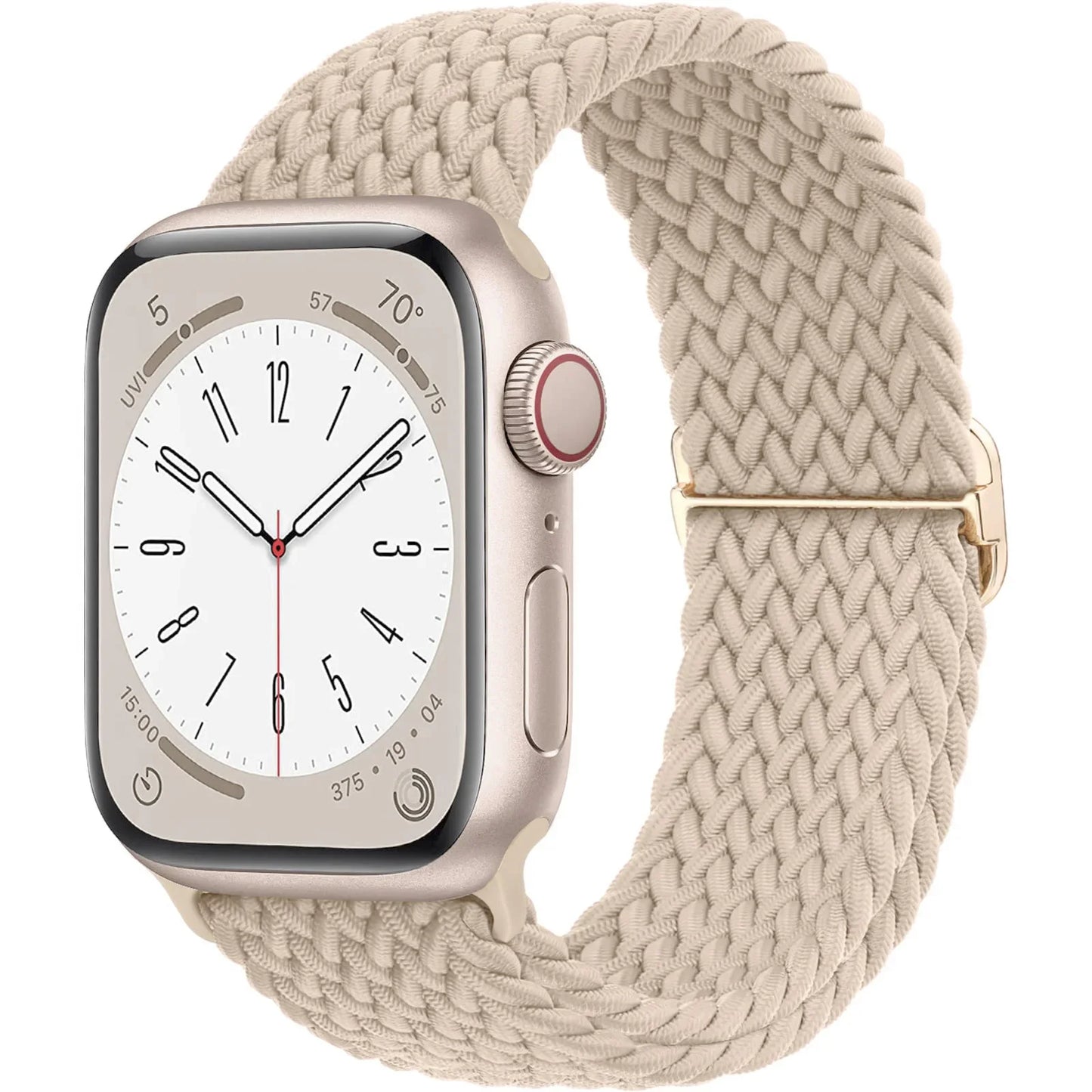 Braided Solo Loop Apple Watch Band – Adjustable Nylon Strap for iWatch Series SE, 4–8 & Ultra (40mm–49mm) Bracelet Wristband