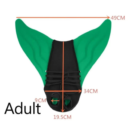Swimming Fins for Children & Adults — Mermaid Training Flippers, Diving Foot Monofin for Pool, Swim, and Water Fun