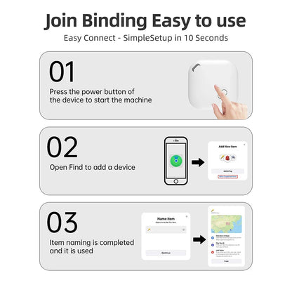 Mini Tracking Device for Apple Find My — Smart iTag Bluetooth GPS Tracker for Keys, Child, Pet & Car, iOS Compatible