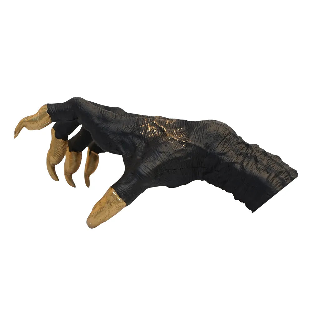 Gothic Witch's Hand Statues - Creative Resin Ornament and Wall Art Sculptures for Aesthetic Home Decor and Key Storage
