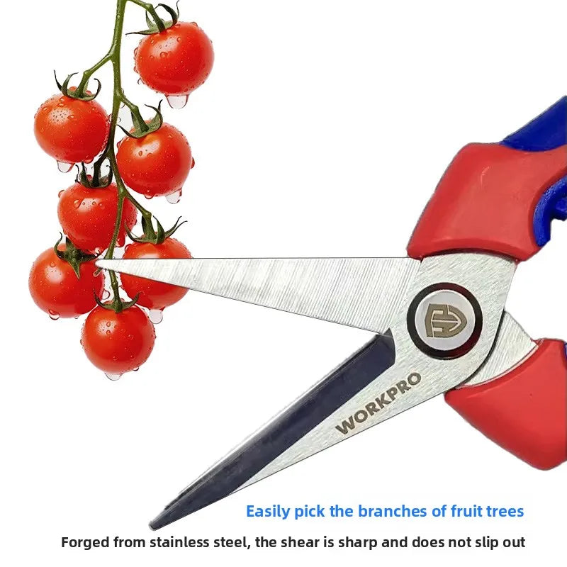 WORKPRO Garden Pruning Shears - Multipurpose Fruit Tree, Bonsai, Vine & Harvesting Clippers