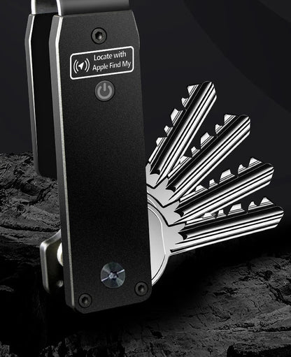 Key Organizer with Apple Find My — Built-In AirTag Holder, Holds 2–6 Keys, Car Keychain GPS Tracker (iOS Only)