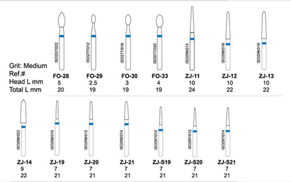5pcs FG Dia 1.6mm Dental Drills – High-Speed Handpiece Diamond Burs for Teeth Whitening