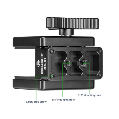 FANAUE GS-01 Saddle Mount Rifle Clamp Adapter – Hunting Tripod with Arca Swiss QR Plate