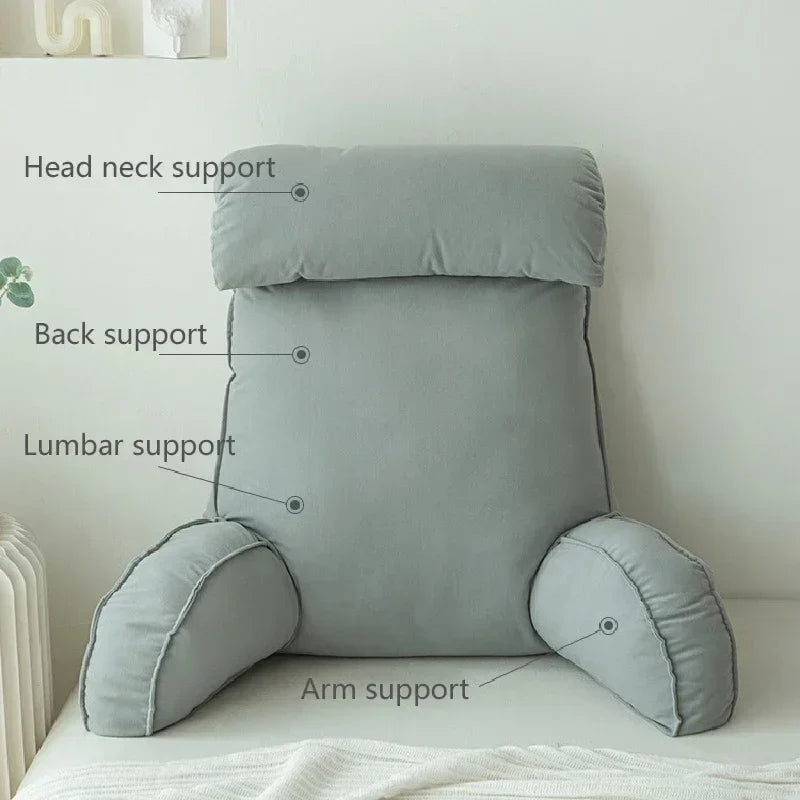 Triangular Headboard Wedge Pillow – Large Reading Backrest Support Cushion for Bed Sleeping & Positioning Comfort Bolster
