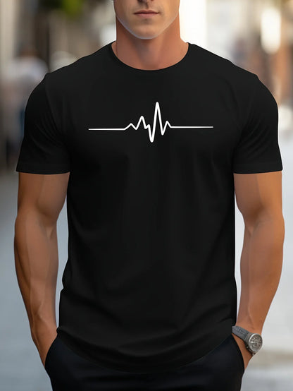Men's 100% Cotton Summer T-Shirt – Creative Graphic Printed Slim Fit Casual Sports Round Neck Short Sleeve Top