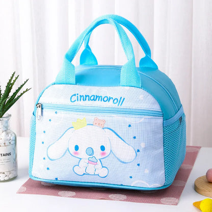 Hello Kitty Sanrio Insulated Lunch Bag - Kuromi & Cinnamoroll Bento Bag with Aluminum Foil Lining, Waterproof Oxford Fabric