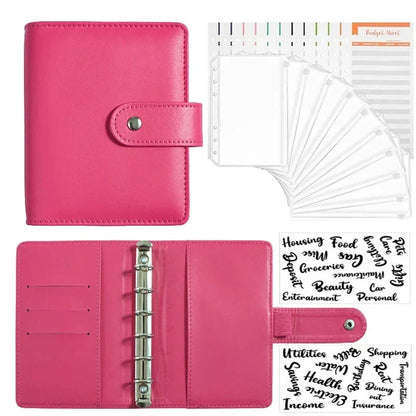 2023 Budget Planner – A7 Cash Envelope Savings Binder with 6 Holes for Financial Management, Loose-Leaf Notebook Organizer