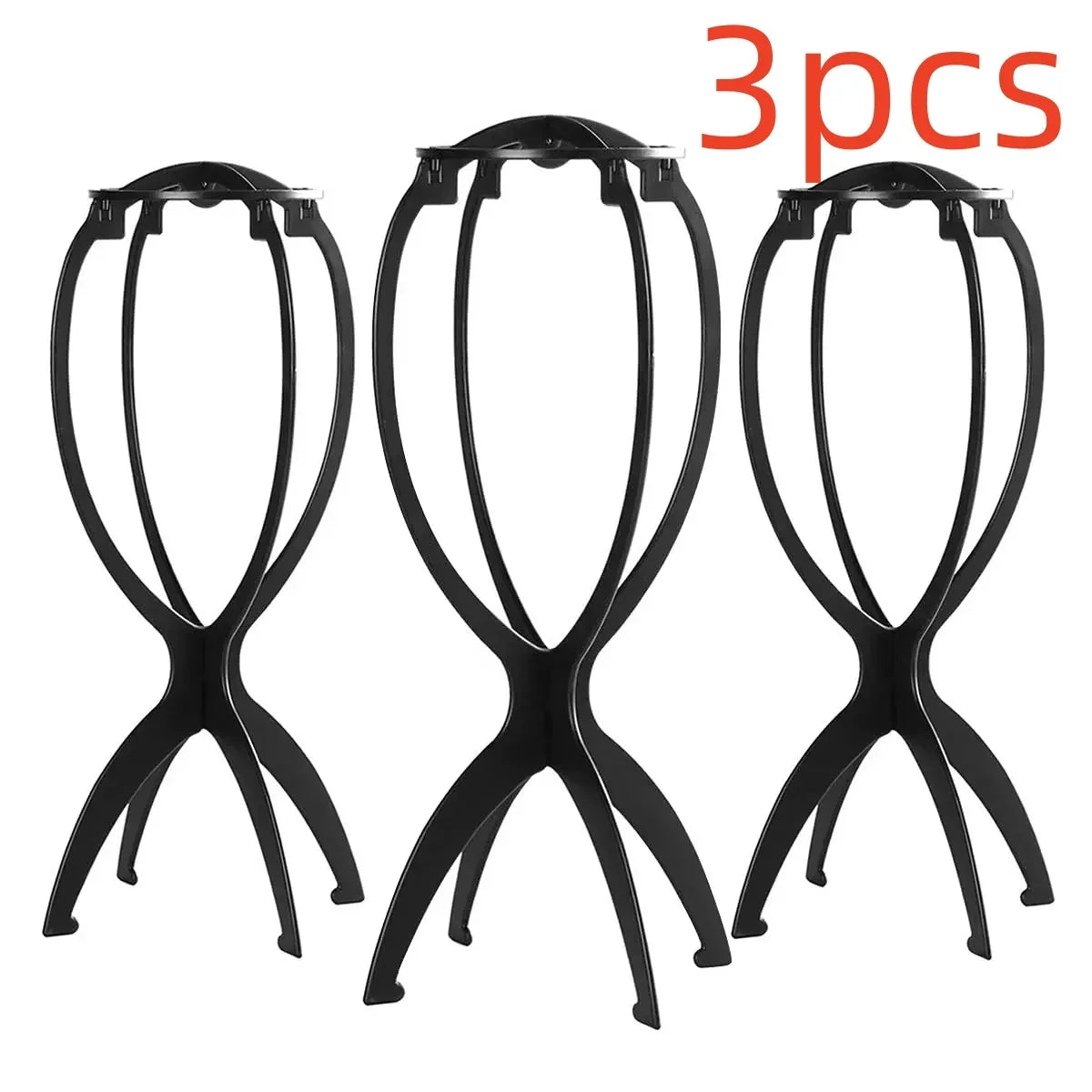10Pcs Wig Stand Set - Portable Plastic Wig Cap Holder for Home, Salon & Travel Use
