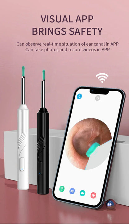 Earwax Remover Cleaning Tool – Ear Endoscope with Mini Camera, USB-C Charging Earpick Health Care Set for iPhone & Android, Best Gift