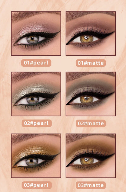 QIBEST Double-Head Glitter Liquid Eyeshadow – Contour Blush, Shimmer & Matte Pigment for Natural Cheek & Eye Makeup