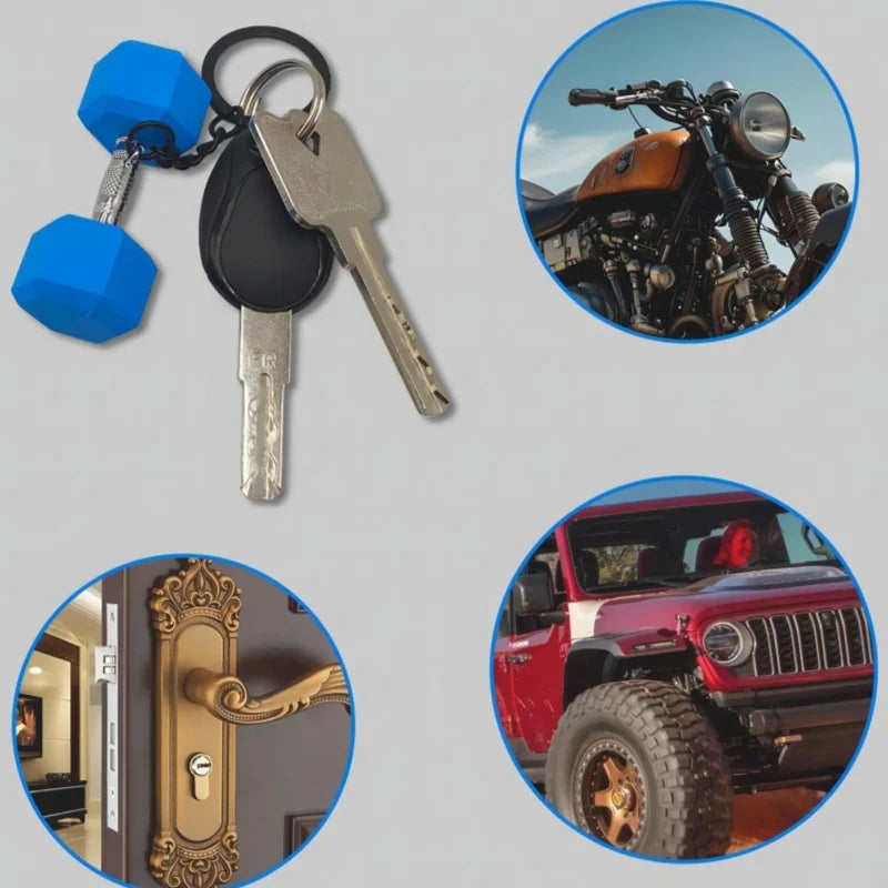 2025 Silicone Barbell Dumbbell Keychain – DIY Gym Gift for Fitness Lovers & Trainers